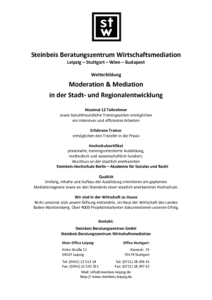 Info Mediation und Moderation in der Stadt- und Regionalentwicklung herunterladen