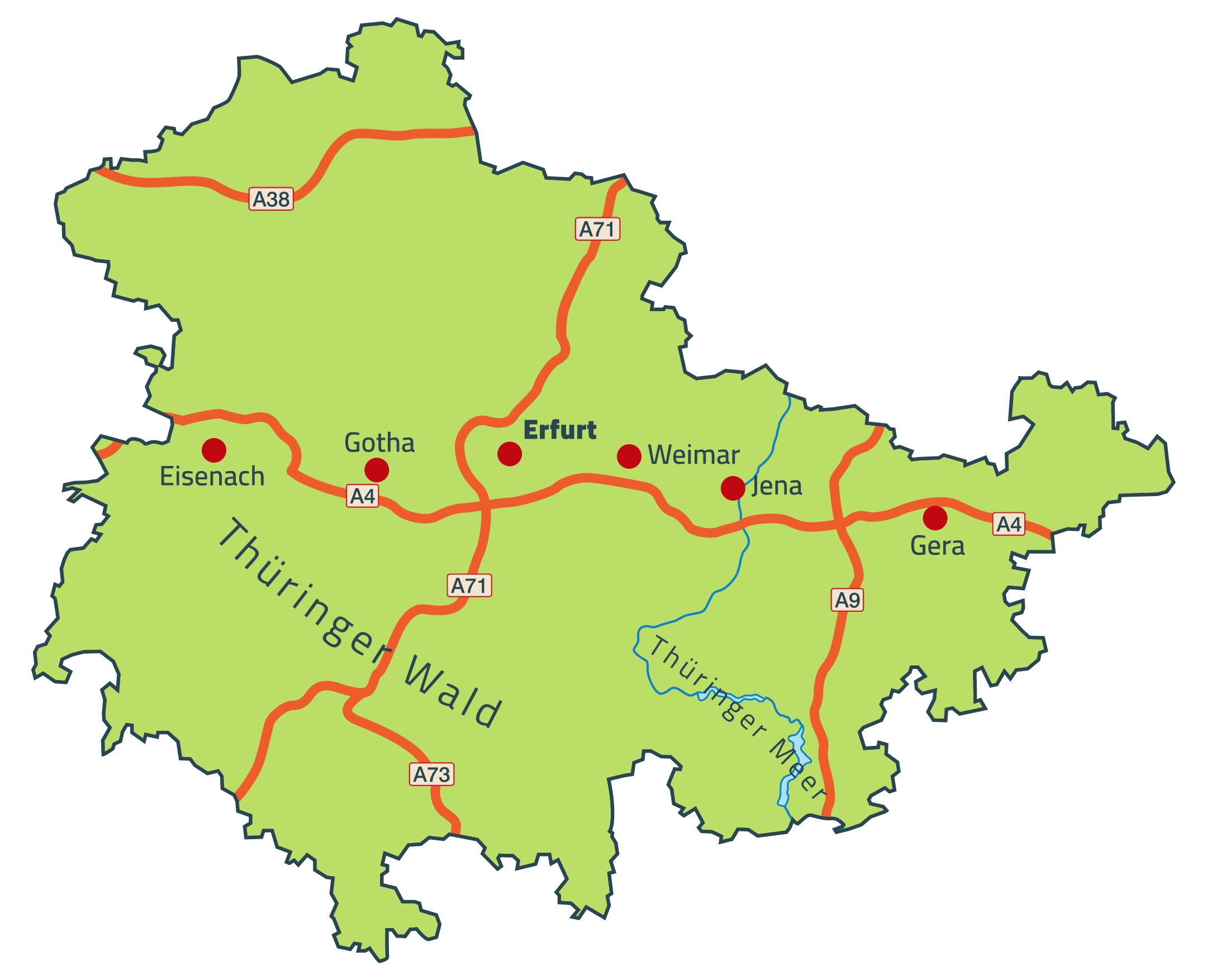 Karte Tagungsstandort Thüringen