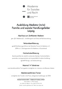 Ausbildung Mediator/in Familie und soziale Handlungsfelder herunterladen