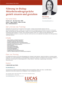 F�hrung im Dialog: Mitarbeitendengespr�che gezielt steuern und gestalten - Im Detail herunterladen