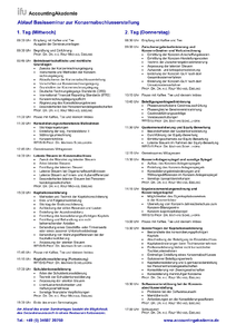 Ablaufplan Basisseminar Konzernabschlusserstellung herunterladen
