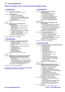 Ablaufplan Vertiefungsseminar Konzernabschlusserstellung online herunterladen