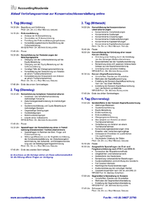 Ablaufplan Vertiefungsseminar Konzernabschlusserstellung online herunterladen