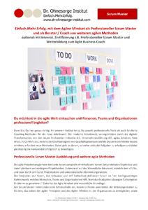 Ausschreibung Scrum Master und Agile Methoden Dr Ohnesorge Institut 2023-04 herunterladen