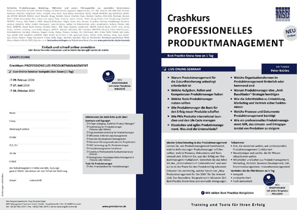 LIVE-ONLINE-Seminar Crashkurs Porfessionelles Produktmanagement herunterladen
