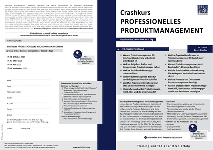 LIVE-ONLINE-Seminar Crashkurs Porfessionelles Produktmanagement herunterladen