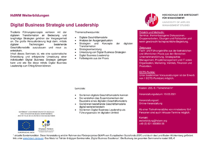 Digital Business Strategie und Leadership herunterladen