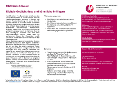 Digitale Gedchtnisse und knstliche Intelligenz herunterladen