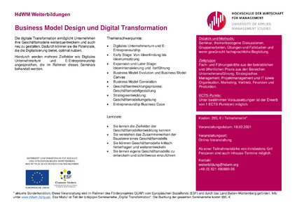 Business Model Design und Digital Transformation herunterladen