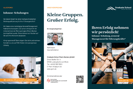 Flyer zu Inhouse-Schulungen herunterladen