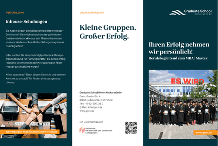 Gesamtprogramm der Graduate School Rhein-Neckar 2024 herunterladen