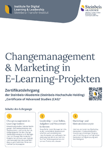 Flyer Changemanagement & Marketing in E-Learning-Projekten (CAS) herunterladen