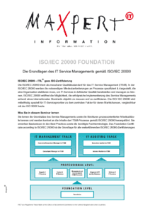 ISO/IEC 20000 Foundation herunterladen