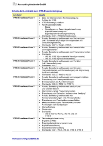 Inhalte der Lehrbriefe zum IFRS-Expertenlehrgang herunterladen