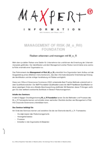 Management of Risk (M_o_R) Foundation herunterladen