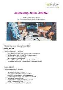 Assistenztage Online 2026/2027 - Das Programm herunterladen