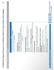 Stundenplan Six Sigma Champion herunterladen