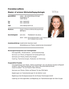 Profil Franziska Lefvre herunterladen