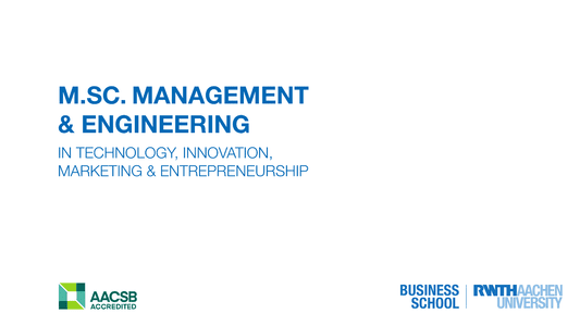 M.Sc. in Management & Engineering in Technology, Innovation, Marketing & Entrepreneurship Broschüre herunterladen