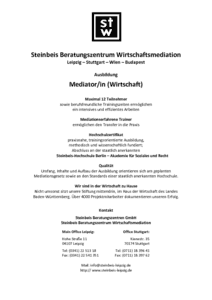WirtschaftsmediatorIn (Leipzig) herunterladen