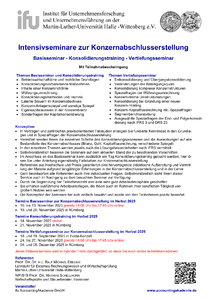 Seminarprogramm Konzernabschlusserstellung Herbst 2025 herunterladen