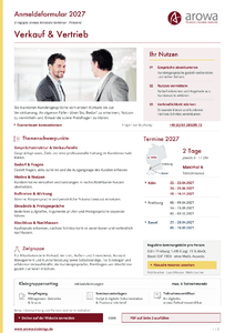 Anmeldeformular 2027 � Verkauf & Vertrieb herunterladen
