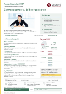 Anmeldeformular 2027 � Selbstorganisation & Zeitmanagement herunterladen