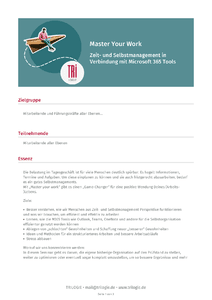 Master Your Work - Zeit- und Selbstmanagement in Verbindung mit Microsoft 365 Tools herunterladen