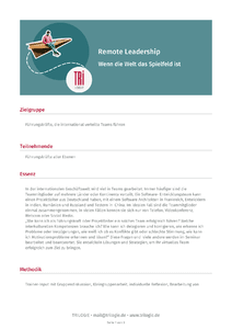 Remote Leadership - Wenn die Welt das Spielfeld ist herunterladen