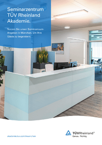Brosch�re Seminarzentrum T�V Rheinland Akademie M�nchen herunterladen