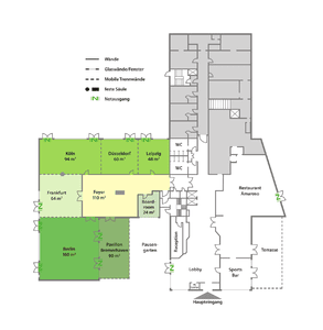 Raumplan Eventbereich Holiday Inn D�sseldorf - Neuss herunterladen