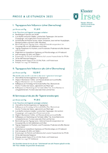 Preisliste 2025 herunterladen