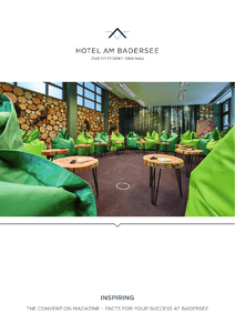 Conference Magazine - Hotel am Badersee herunterladen