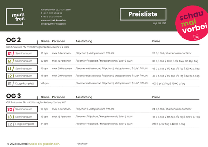 Preisliste herunterladen