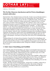 Wie Sie Ihre Honorare durchsetzen und bei Preisverhandlungen  niemals einbrechen herunterladen