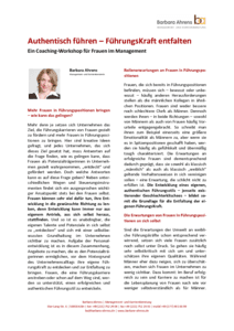 Ein Coaching Workshop fr Frauen im Management herunterladen