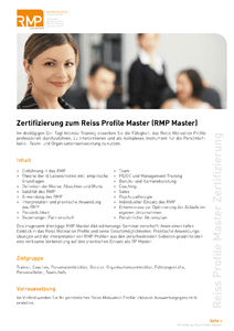 Ausbildung zum Reiss Profile Master herunterladen