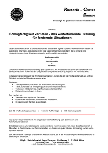 Seminar Schlagfertigkeit vertiefen herunterladen