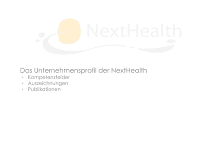 Unternehmensprofil der NextHealth herunterladen