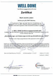 AZAV-Zertifizierung herunterladen