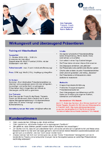Seminarbeschreibung wirkungsvoll und berzeugend Prsentieren herunterladen
