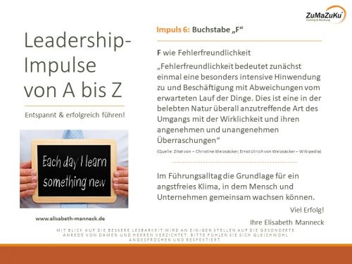 Leadership-Impuls 'F'